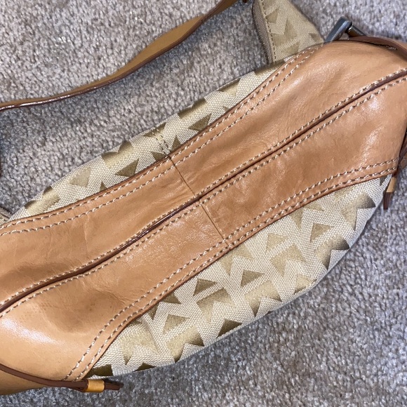 Michael Kors Vintage Tan Canvas & Leather Hobo Bag - Picture 8 of 12